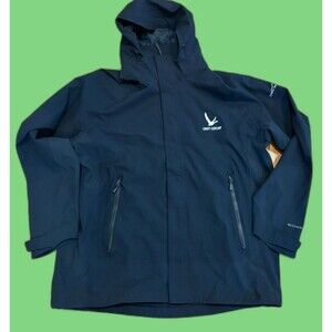EDDIE BAUER Stadium Jacket Men's 2XL Black Soft Shell Hooded Lined Company Logo